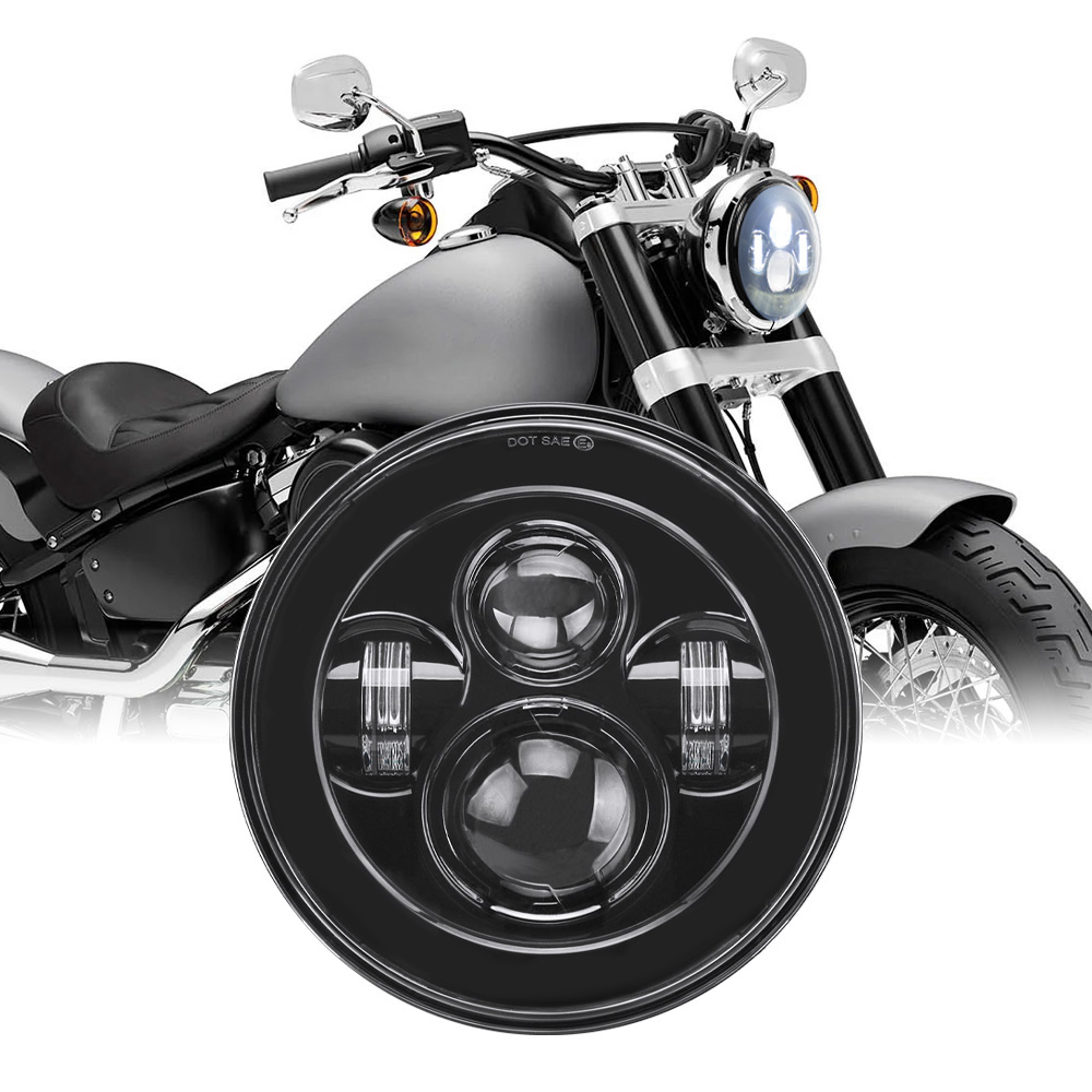 Universal Motorcycle Led Headlight Projector - Universal 7 นิ้ว LED ไฟหน้า DRL