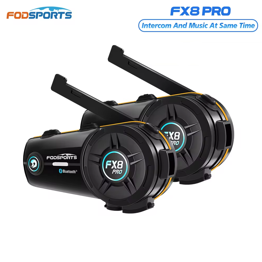 Universal Motorcycle Helmet Intercom Headset - ชุดหูฟังบลูทูธสำหรับมอเตอร์ไซค์ Fodsports FX8 Pro จำนวน 2