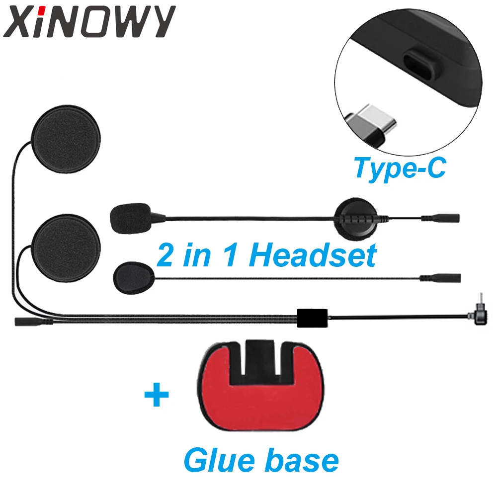 Full Face Motorcycle Helmet With Bluetooth - USB-C Type-C สำหรับ xinowy V6 Plus