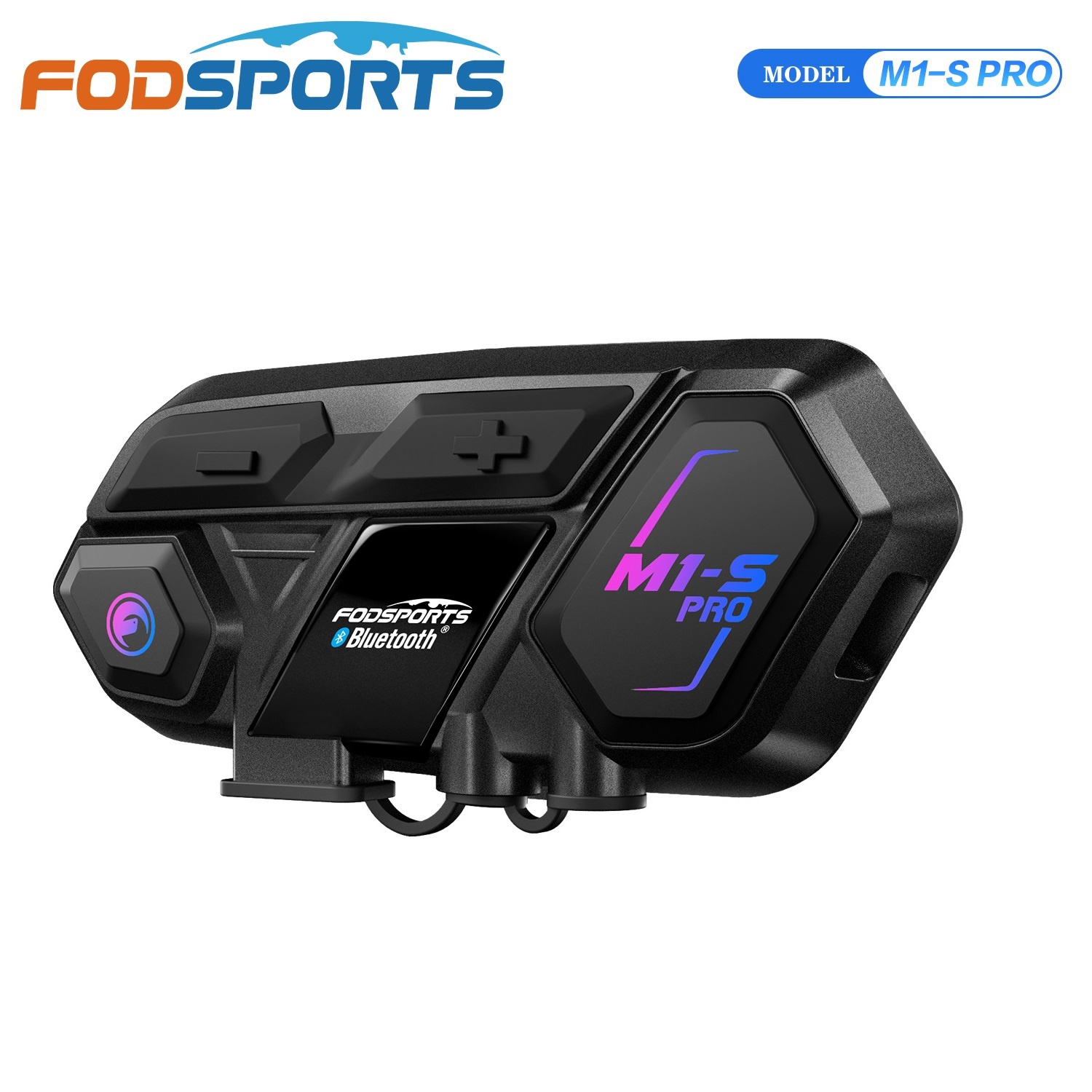 Universal Motorcycle Helmet Intercom Headset - อินเตอร์คอมบลูทูธสำหรับมอเตอร์ไซค์ Fodsports M1-S Pro, ชุดหูฟังอินเตอร์คอมสำหรับหมวกกันน็อค, รองรับผู้ขับขี่