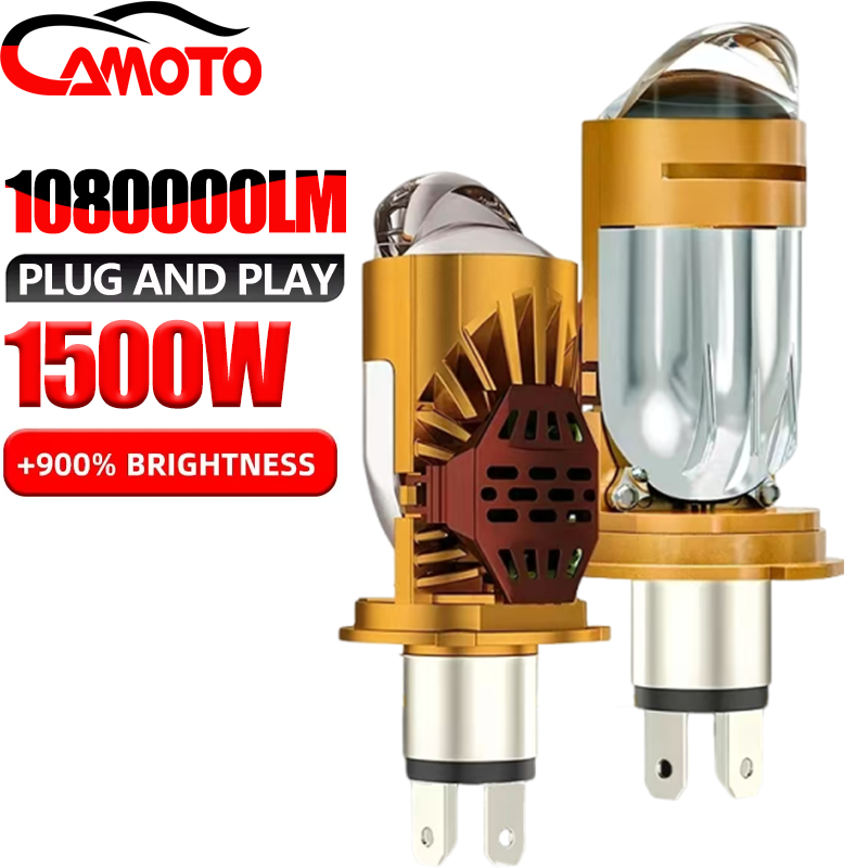 Universal Motorcycle Led Headlight Projector - CAMOTO Bi LED เลนส์โปรเจคเตอร์ H4 Mini