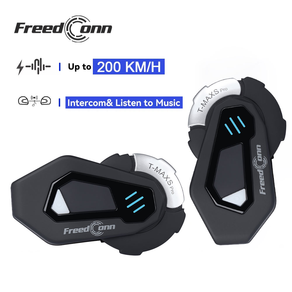 Universal Motorcycle Helmet Intercom Headset - ชุดหูฟังบลูทูธสำหรับหมวกกันน็อคมอเตอร์ไซค์ FreedConn T MAX S PRO