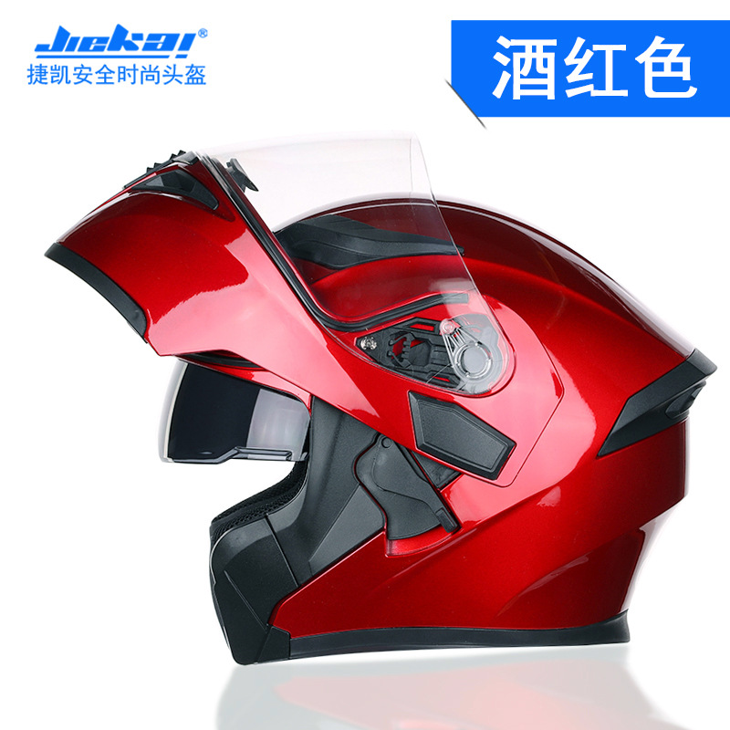 Full Face Motorcycle Helmet With Bluetooth - หมวกกันน็อคบลูทูธใหม่ Flip Up Visor Dual เลนส์