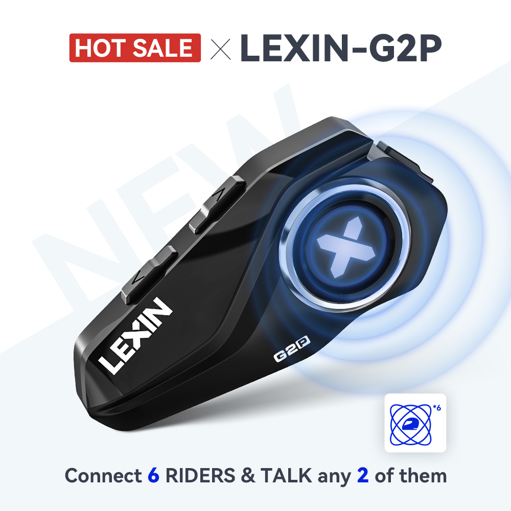 Full Face Motorcycle Helmet With Bluetooth - Lexin G2P รถจักรยานยนต์ชุดหูฟังบลูทูธหมวกนิรภัย Intercom,แฮนด์ฟรี Communicator ผู้ขับขี่สูงสุด