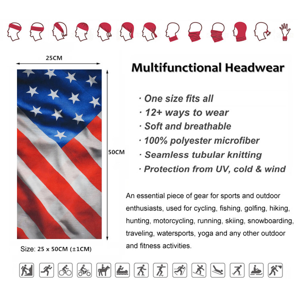 ผ้าพันคอป้องกันแดดลายธงแบบอเนก - Riding Gear บทวิจารณ์และราคา