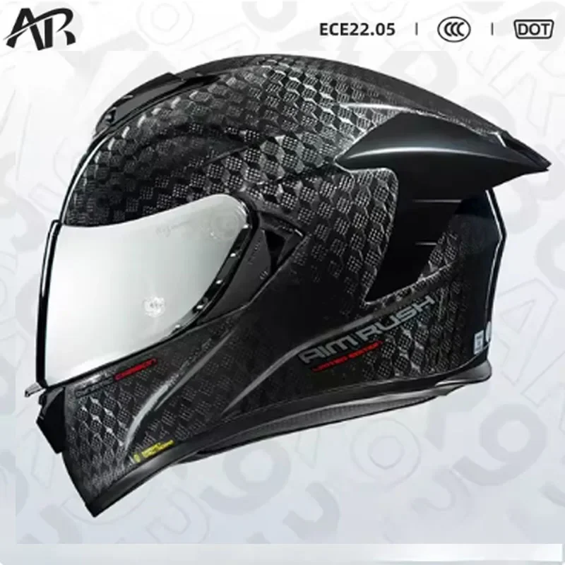 AR 12K คาร์บอนไฟเบอร์ Moto รีไ - Carbon Fiber Lightweight Motorcycle Helmet บทวิจารณ์และราคา