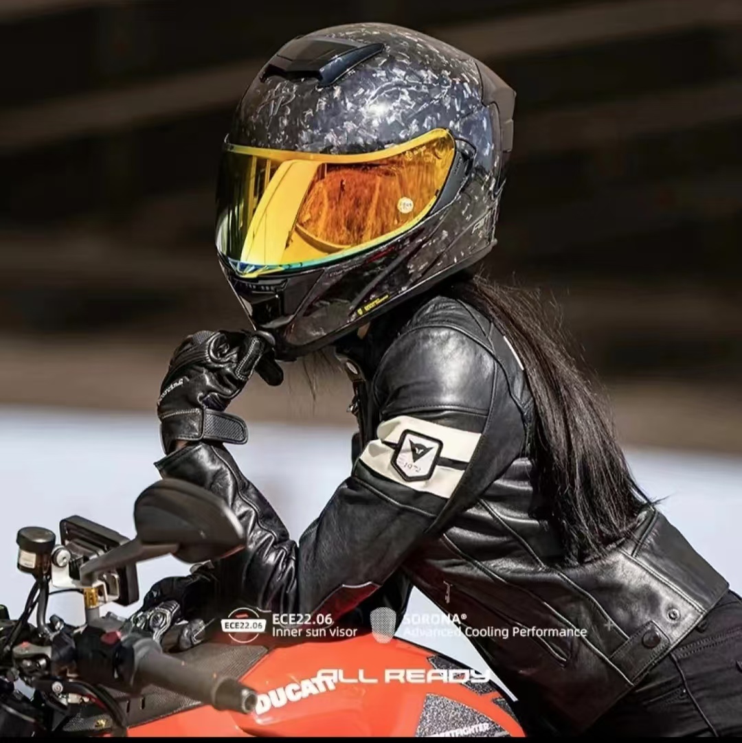 AR 12K คาร์บอนไฟเบอร์ Moto รีไ - Carbon Fiber Lightweight Motorcycle Helmet บทวิจารณ์และราคา