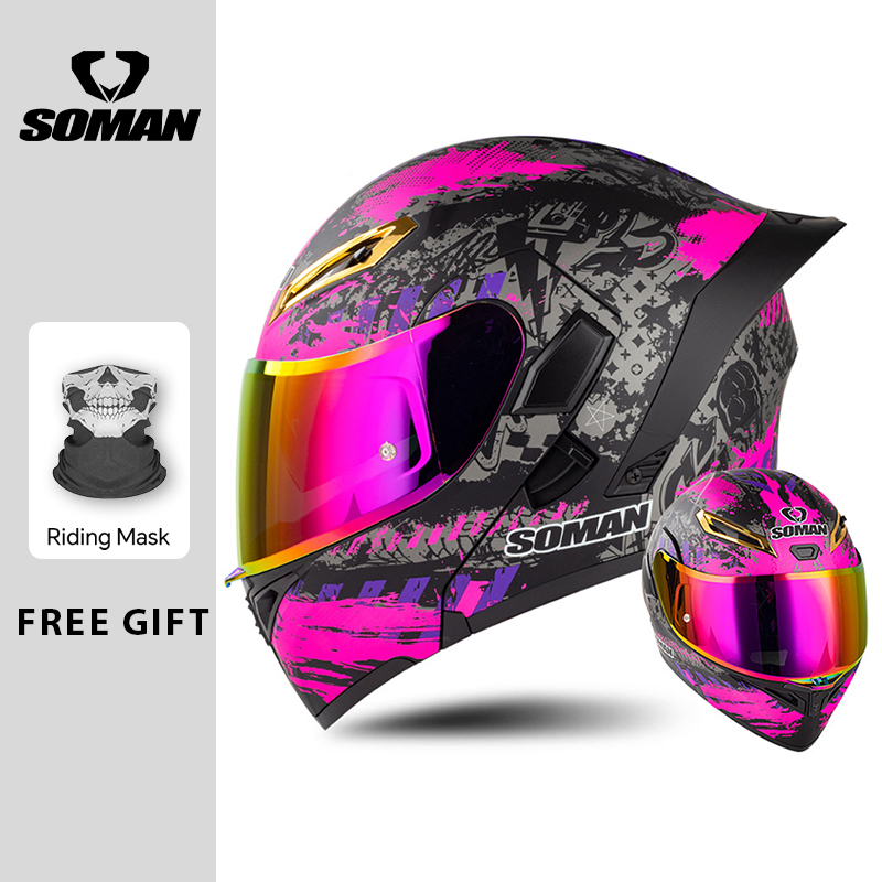หมวกกันน็อคสำหรับผู้ชาย ได้รับ - Modular Flip Up Motorcycle Helmet Dot Approved บทวิจารณ์และราคา