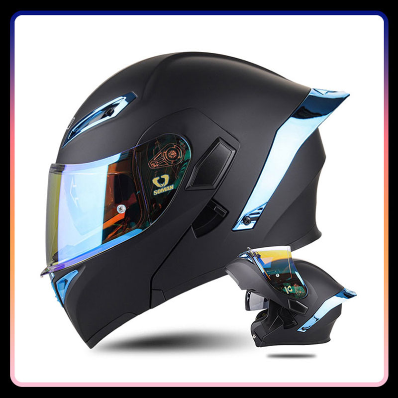 หมวกกันน็อคแบบเปิดคาง Four Sea - Dual Visor Motorcycle Racing Helmet บทวิจารณ์และราคา