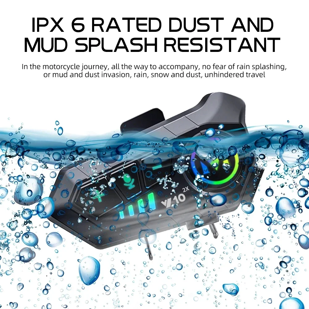 V10 2X อินเตอร์คอมบลูทูธสำหรับ - Full Face Motorcycle Helmet With Bluetooth บทวิจารณ์และราคา