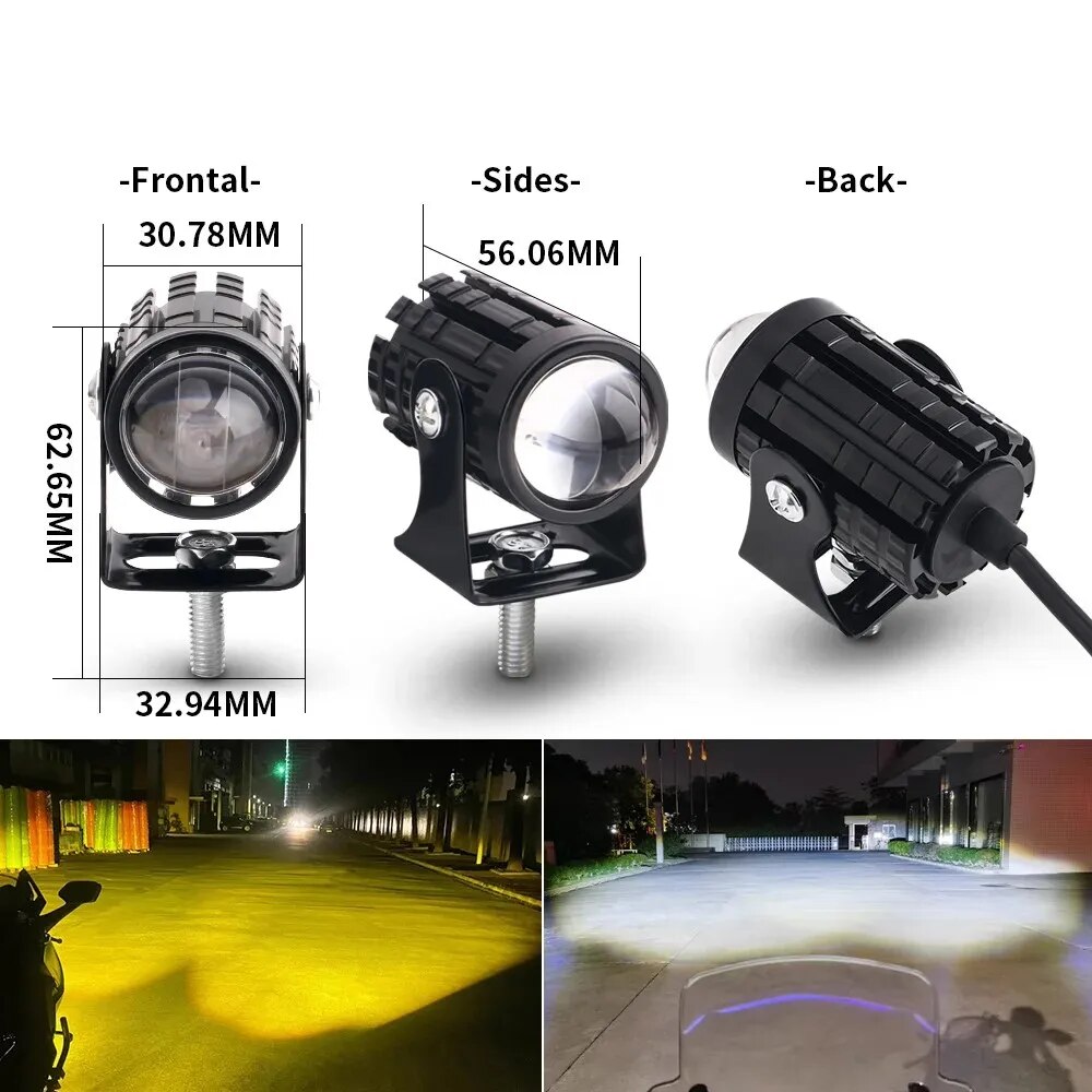 1/2PCS Universal รถจักรยานยนต์ - Universal Motorcycle Led Headlight Projector บทวิจารณ์และราคา