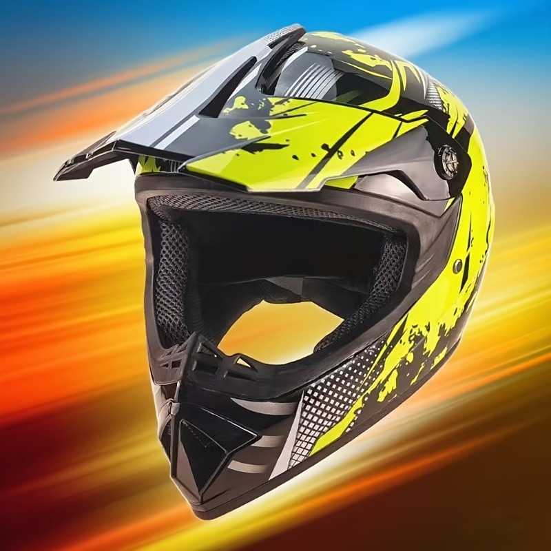 ชุดหมวกกันน็อคมอเตอร์ครอสวิบาก - Off Road Motocross Helmet Goggles Set บทวิจารณ์และราคา