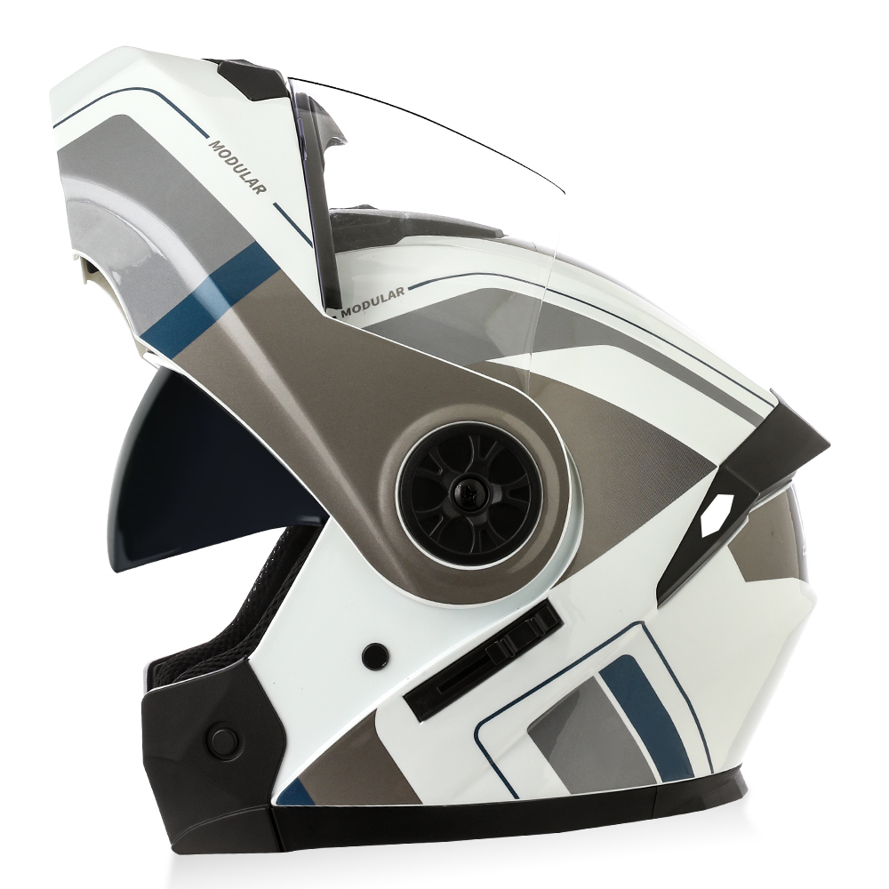 หมวกกันน็อคแบบเปิดคางสำหรับรถจ - Modular Flip Up Motorcycle Helmet Dot Approved บทวิจารณ์และราคา