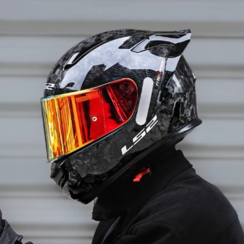 หมวกกันน็อคเต็มใบสำหรับมอเตอร์ - Carbon Fiber Lightweight Motorcycle Helmet บทวิจารณ์และราคา