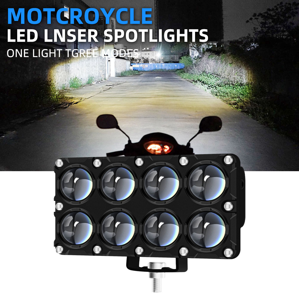 ไฟสปอตไลท์เสริมสำหรับมอเตอร์ไซ - Universal Motorcycle Led Headlight Projector บทวิจารณ์และราคา