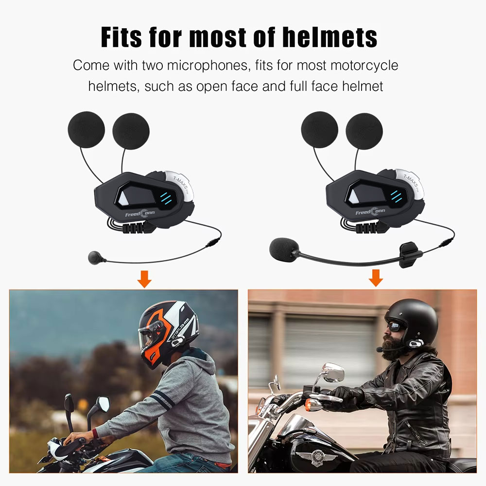 ชุดหูฟังบลูทูธสำหรับหมวกกันน็อ - Universal Motorcycle Helmet Intercom Headset บทวิจารณ์และราคา