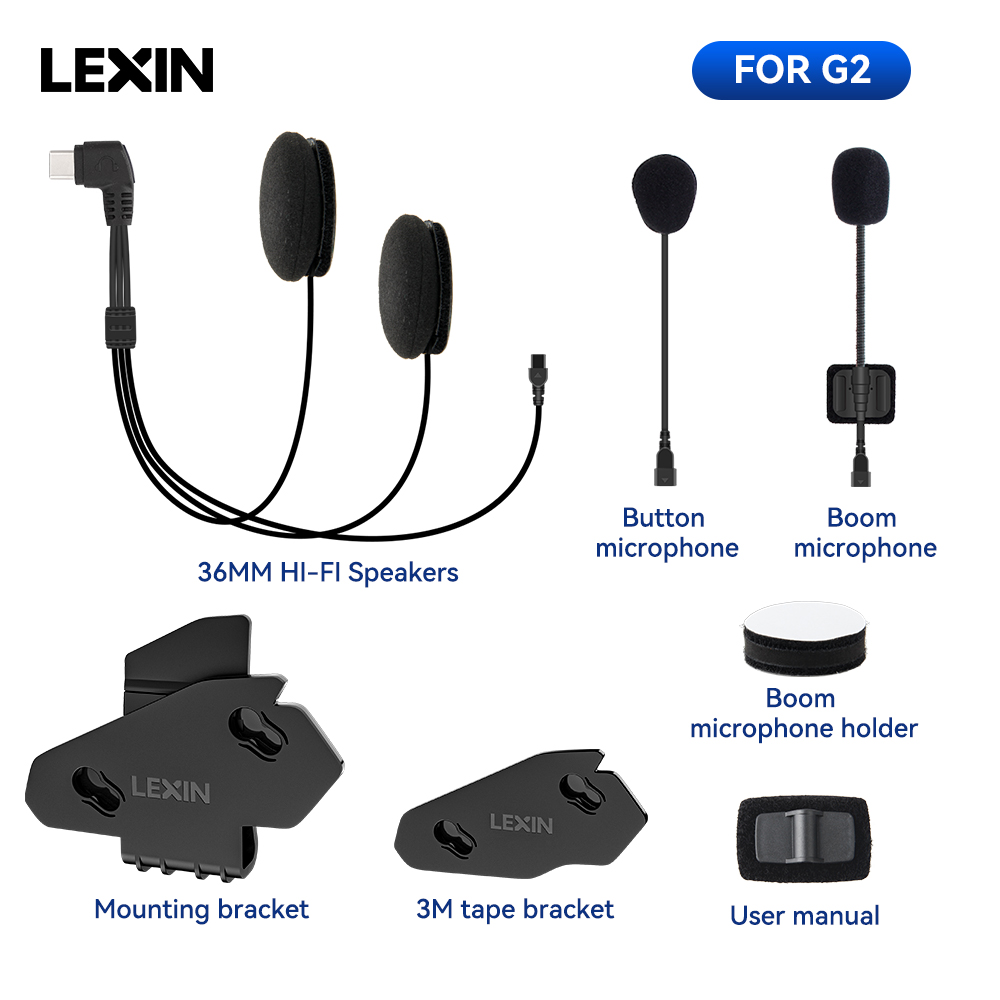 LEXIN-G2 ชุดหูฟังอินเตอร์คอมรถ - Universal Motorcycle Helmet Intercom Headset บทวิจารณ์และราคา