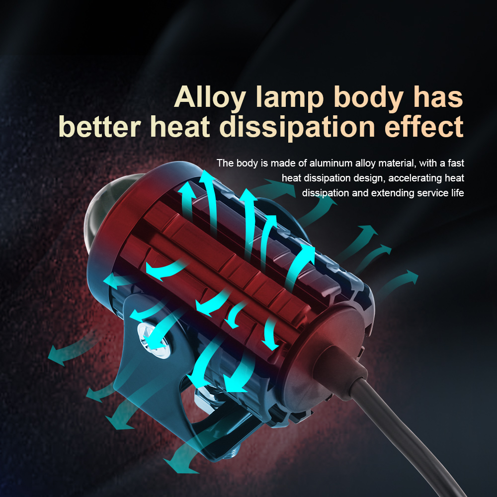 2ชิ้นเลนส์โปรเจคเตอร์ lampu de - Universal Motorcycle Led Headlight Projector บทวิจารณ์และราคา