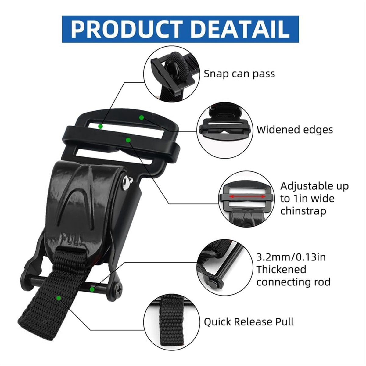 ชุดเปลี่ยนหัวเข็มขัดแบบปลดเร็ว - Quick Release Buckle Motorcycle Helmet บทวิจารณ์และราคา