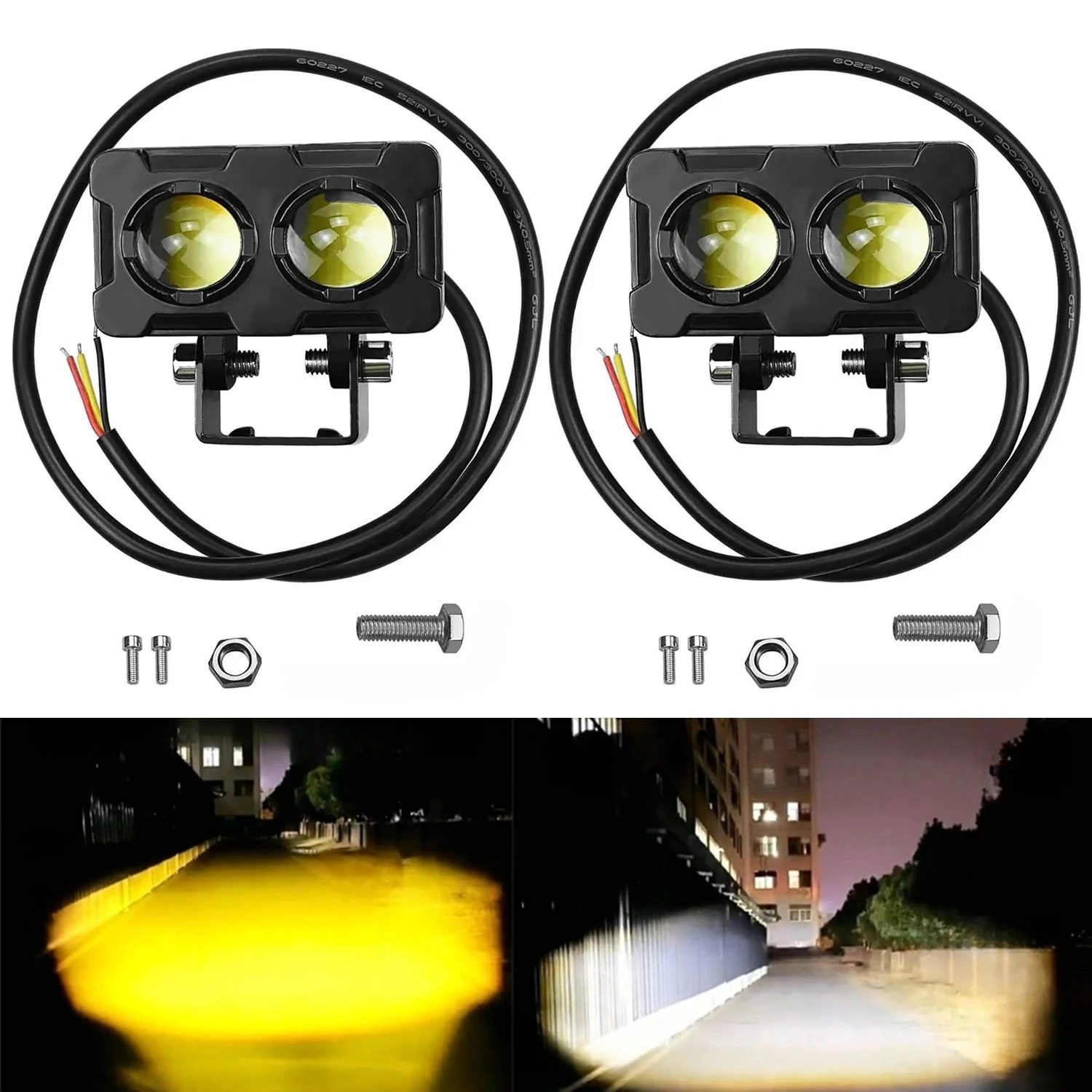 ไฟตัดหมอกมอเตอร์ไซค์ LED 1/2 ช - Atv Parts บทวิจารณ์และราคา