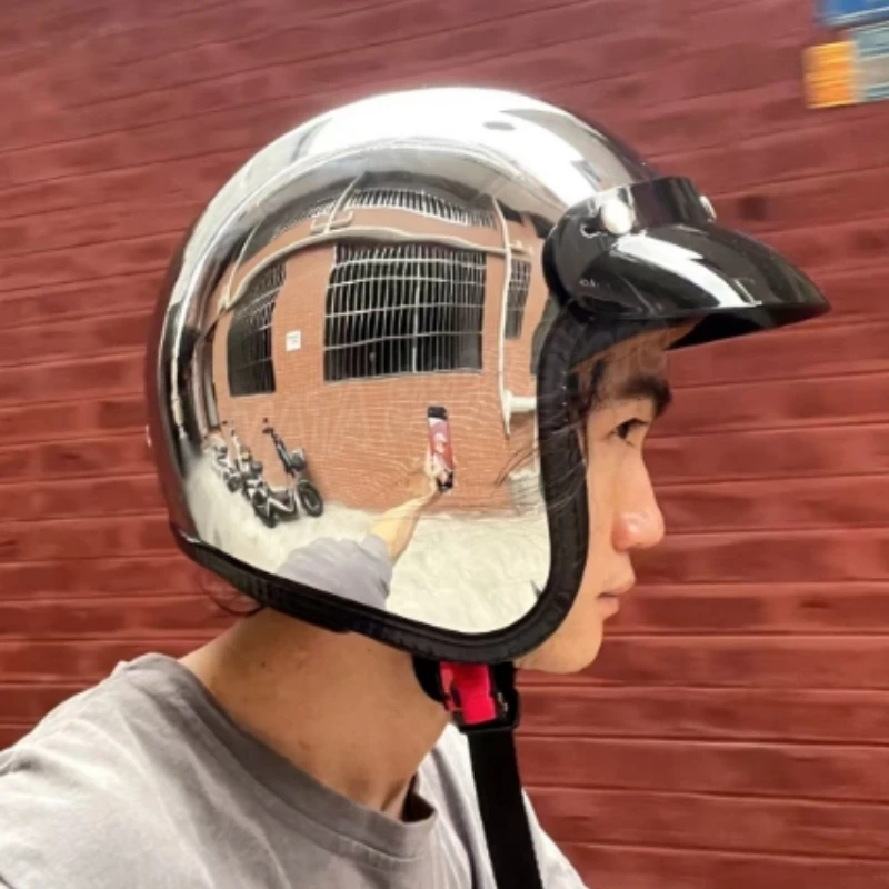 หมวกกันน็อคมอเตอร์ไซค์สไตล์เรโ - Vintage Open Face Retro Helmet บทวิจารณ์และราคา