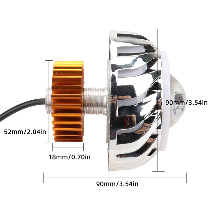 ไฟหน้ารถจักรยานยนต์1ชิ้นไฟคู่  - Universal Motorcycle Led Headlight Projector บทวิจารณ์และราคา